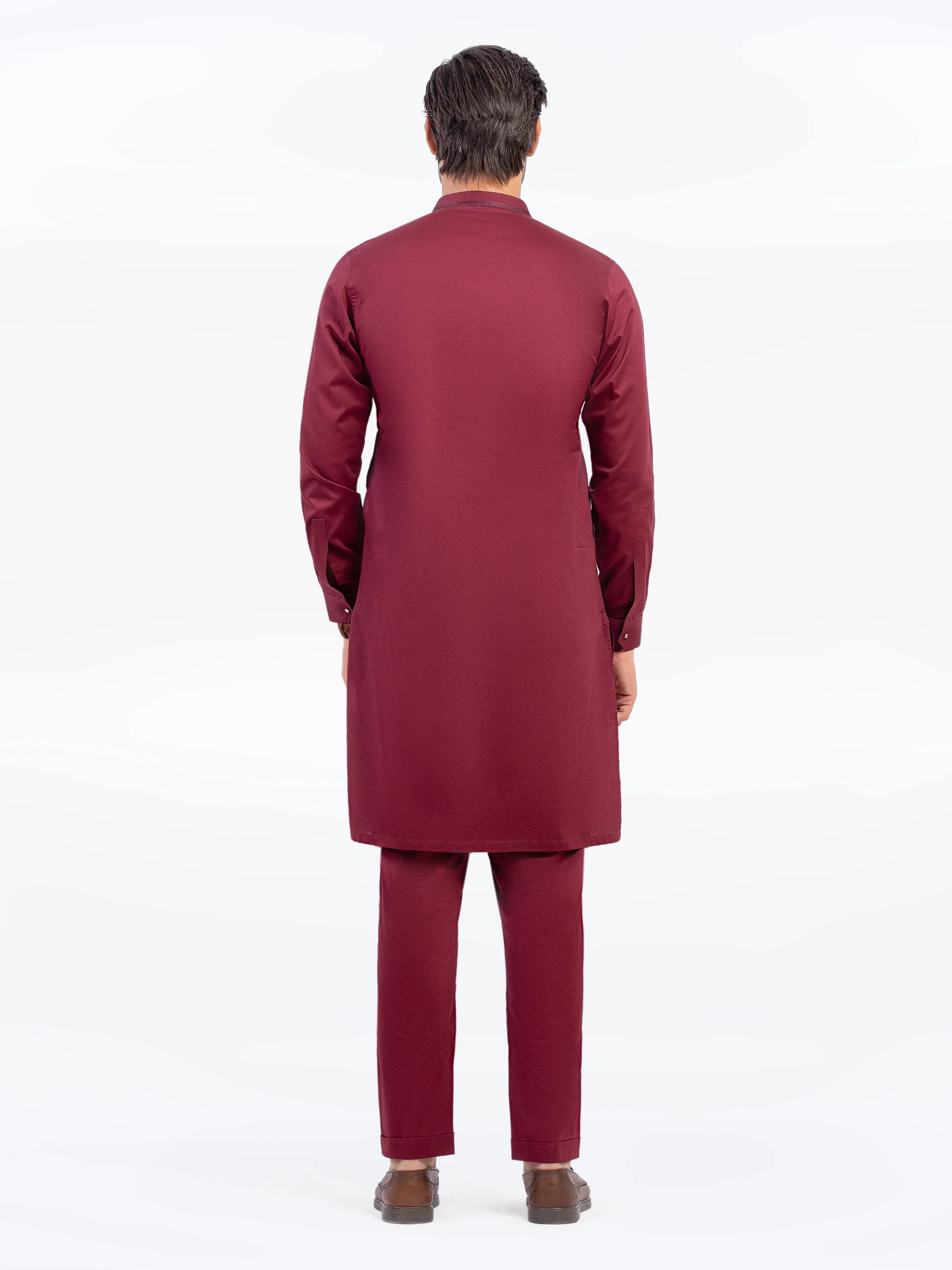Men's Maroon Kurta Pajama