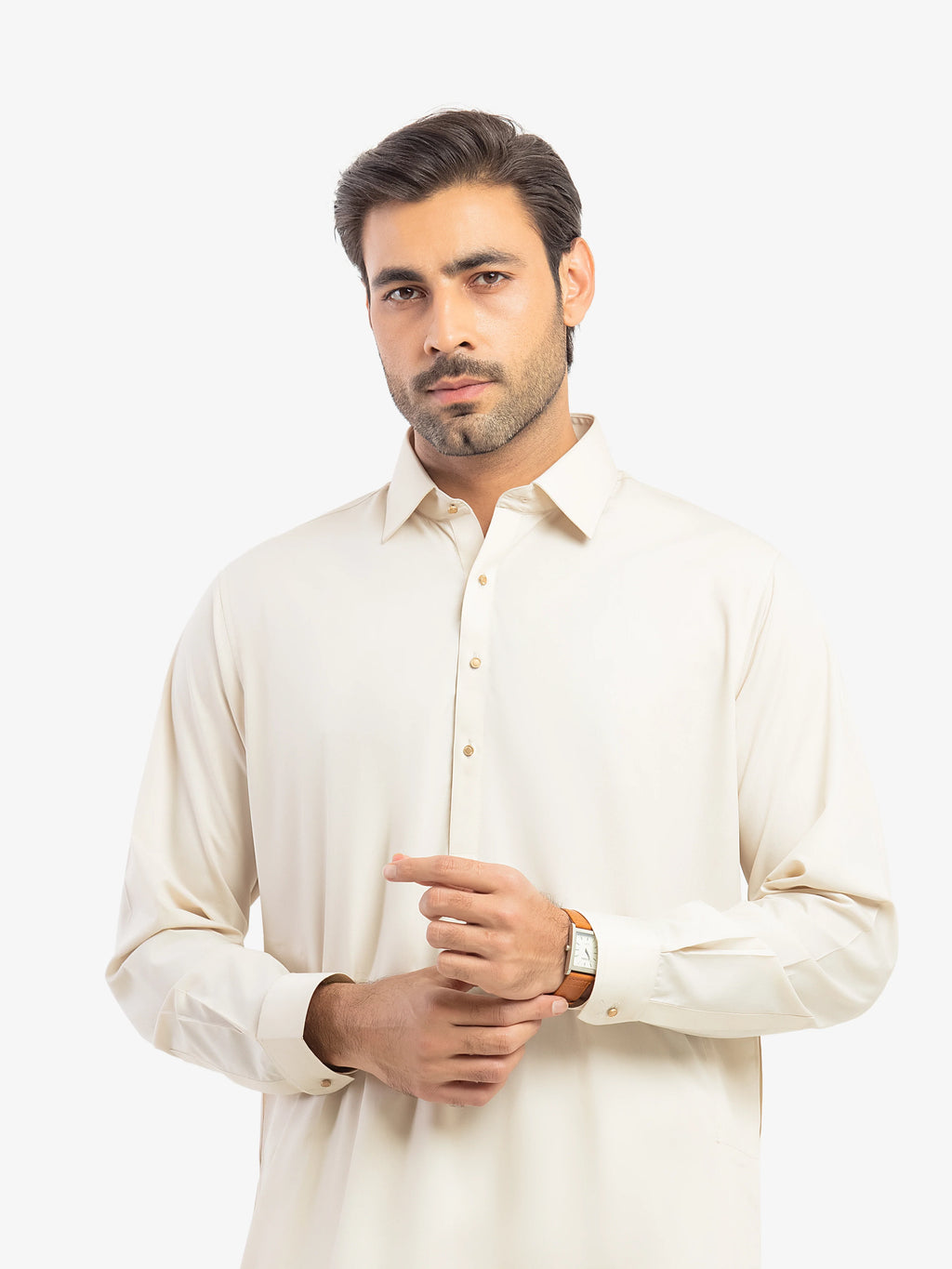 Men's Beige Kurta Shalwar